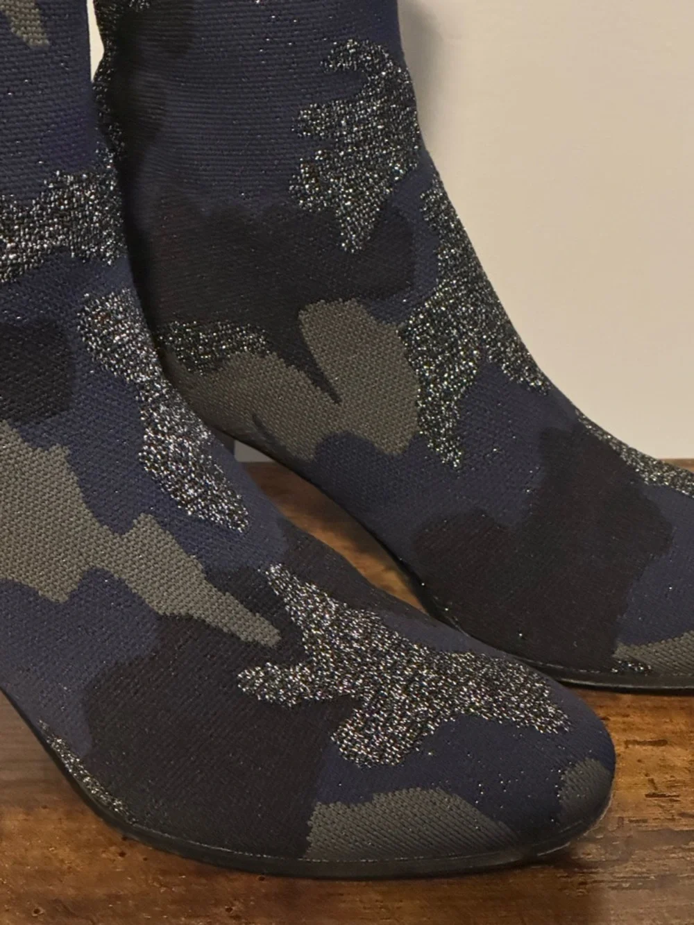 Zadig & Voltaire Camouflage Sparkle Knit Sock Boots Size 39 - Picture 5 of 5